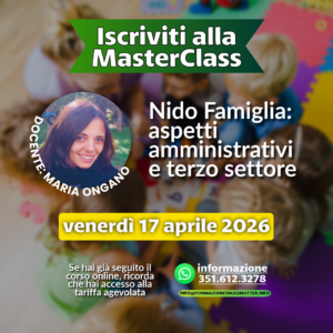 Formazione Tagesmutter Master Class 2026 Nido Famiglia aspetti amministrativi e terzo settore