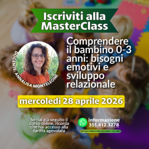Formazione Tagesmutter Master Class 2026 Comprendere il bambino 0-3 anni: bisogni emotivi e sviluppo relazionale