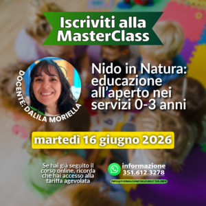 Formazione Tagesmutter Master Class 2026 Nido in Natura: educazione all’aperto nei servizi 0-3 anni