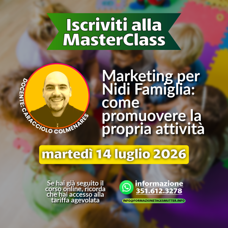 Formazione Tagesmutter Master Class 2026 Come promuovere la propria attività
